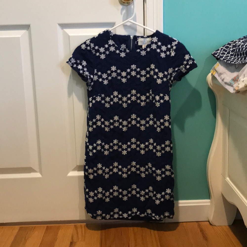 A navy blue dress originally from Francesca’s!